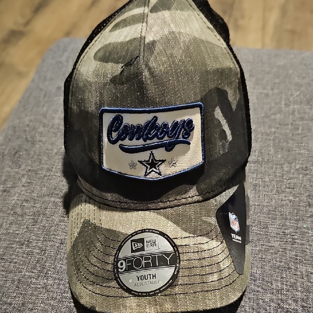 NWT Cowboys Baseball Cap New Era Youth Camouflage Hat NFL Football 9forty